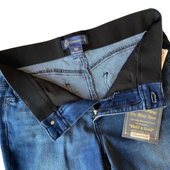 Democracy Ab Solution Itty Bitty Bootcut Jeans Women's 8 PETITE Blue Denim NWT - Picture 4 of 8